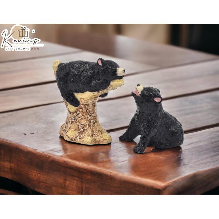 Ceramic Black Bear Salt Pepper Shakers  or Image 2