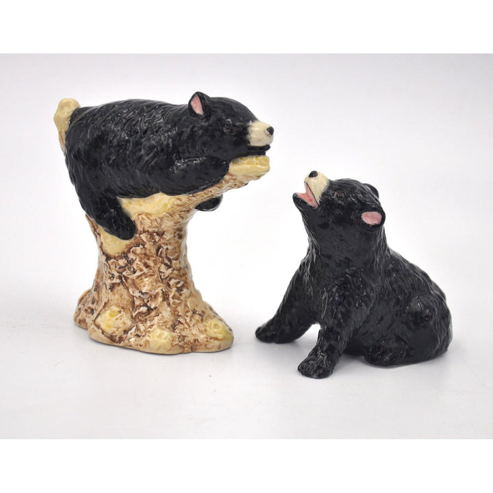 Ceramic Black Bear Salt Pepper Shakers  or Image 3