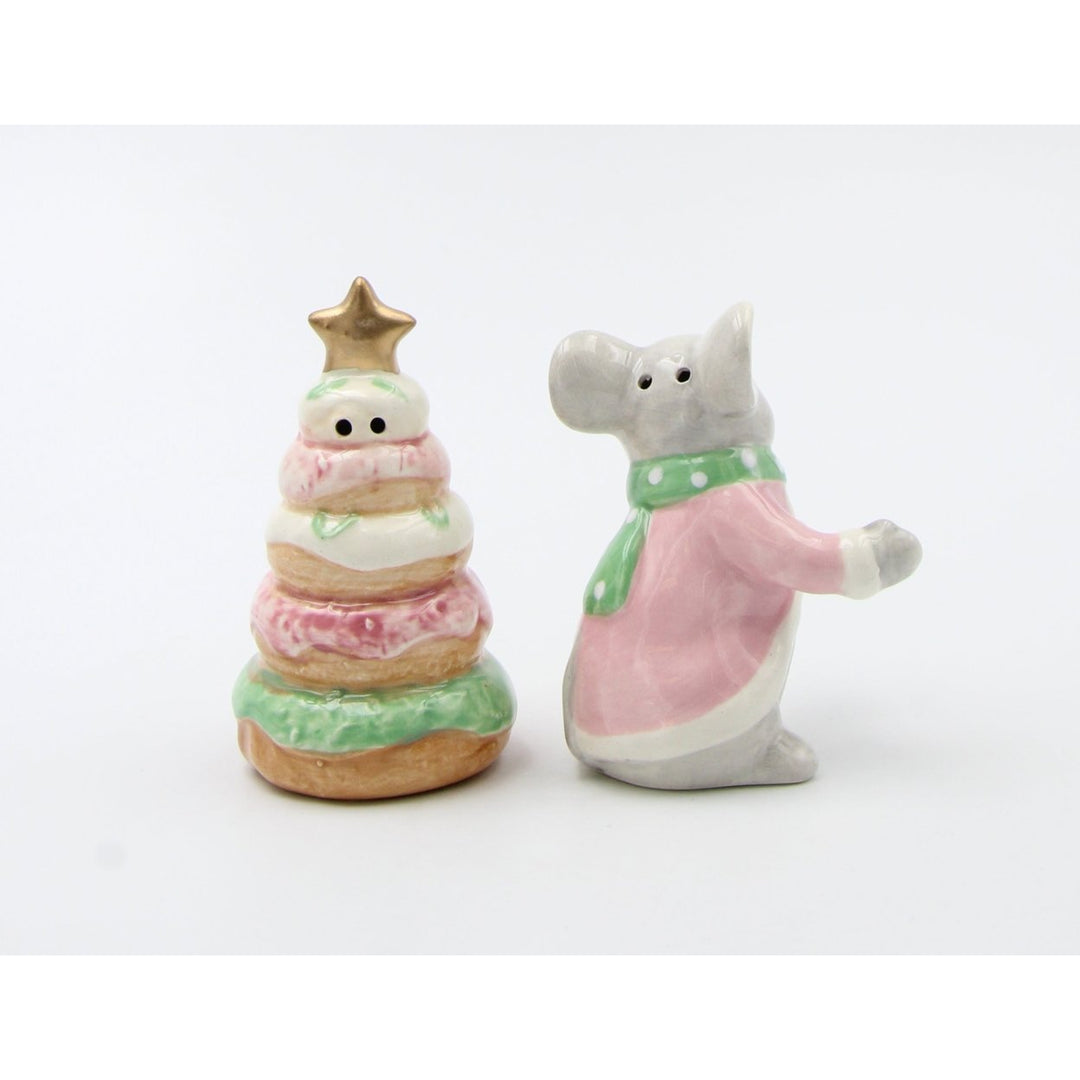 Ceramic Pastel Mouse Donut Tree Salt and Pepper Shakers Unique Gift Image 4