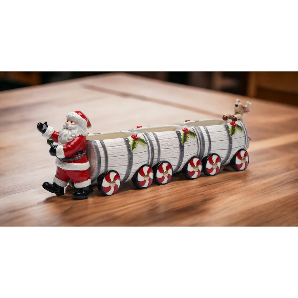 Ceramic Santa Train Box Set 5 Pieces Salt and Pepper Christmas Gift Image 2