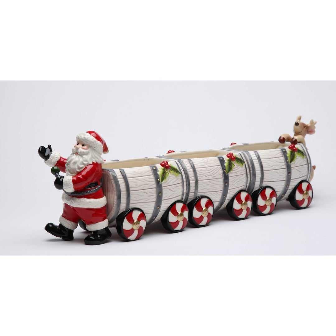 Ceramic Santa Train Box Set 5 Pieces Salt and Pepper Christmas Gift Image 3