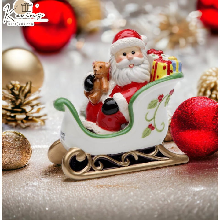 Santa Sleigh Salt and Pepper Shakers Ceramic 375 x 225 x 387 In Image 1