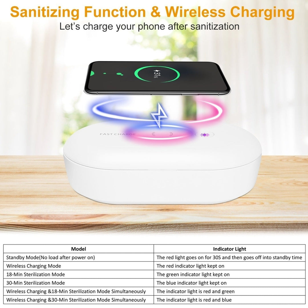 UV Light Sanitizer Box Portable 10W Phone Wireless Charging Disinfection Lamp with Aroma Diffuser Sterilizing Box For Image 6