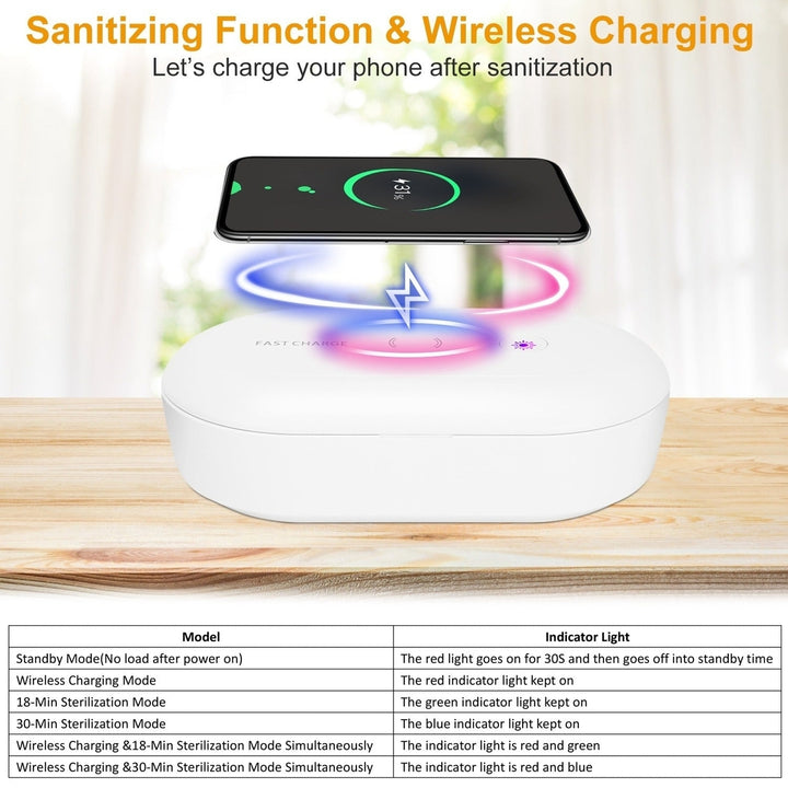 UV Light Sanitizer Box Portable 10W Phone Wireless Charging Disinfection Lamp with Aroma Diffuser Sterilizing Box For Image 6