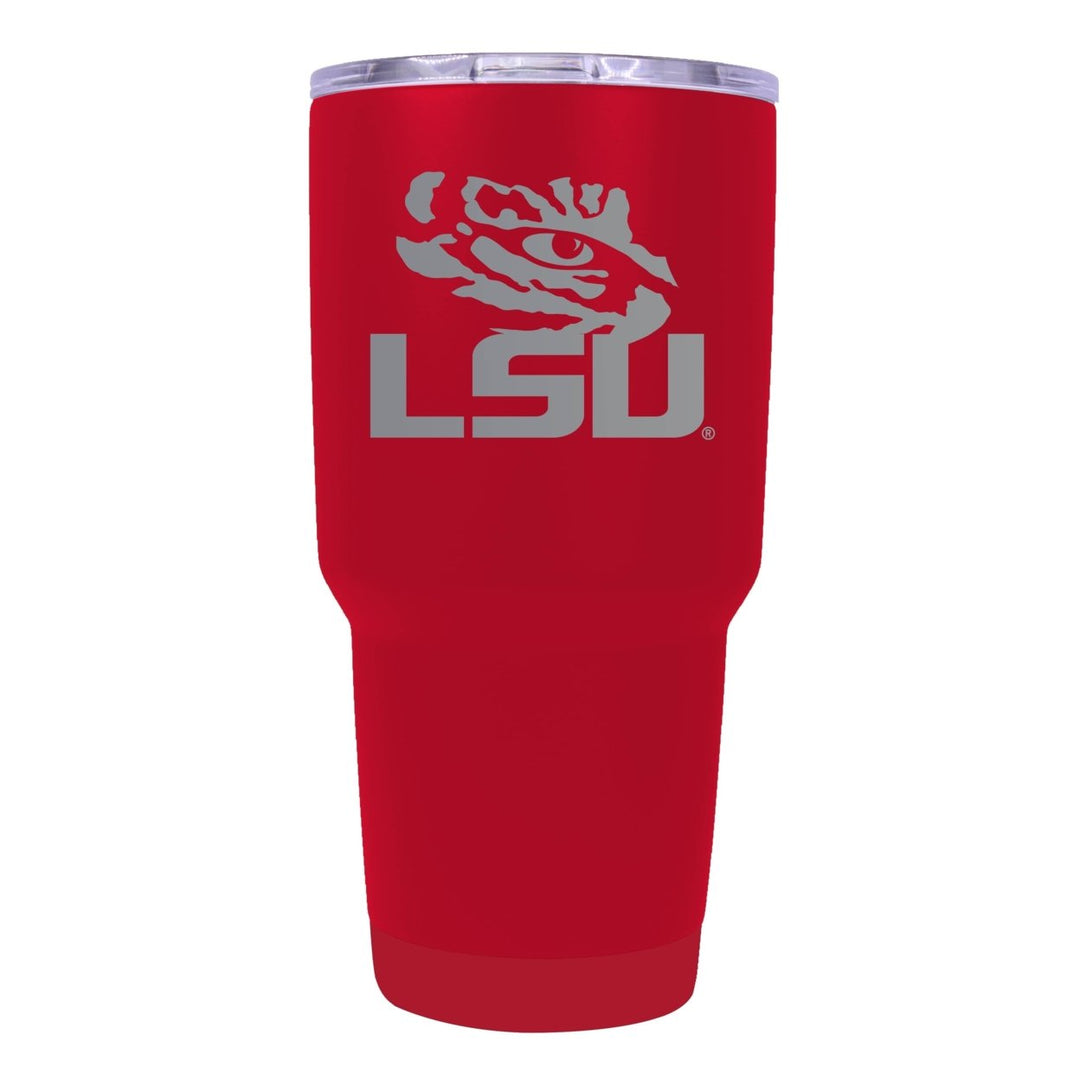 LSU Tigers Premium Laser Engraved Tumbler - 24oz Stainless Steel Insulated Mug Choose Your Color. Image 3