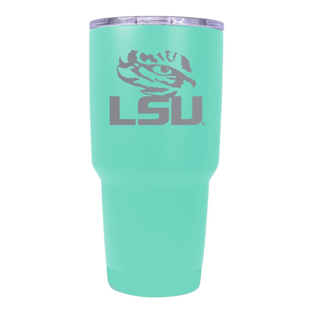 LSU Tigers Premium Laser Engraved Tumbler - 24oz Stainless Steel Insulated Mug Choose Your Color. Image 4