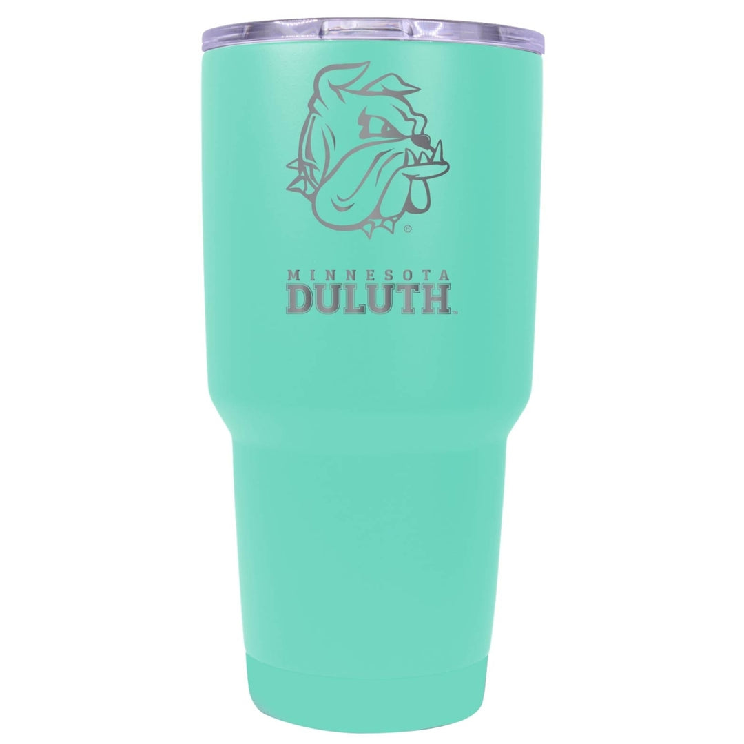 Minnesota Duluth Bulldogs 24 oz Laser Engraved Stainless Steel Insulated Tumbler - Choose Your Color. Image 1