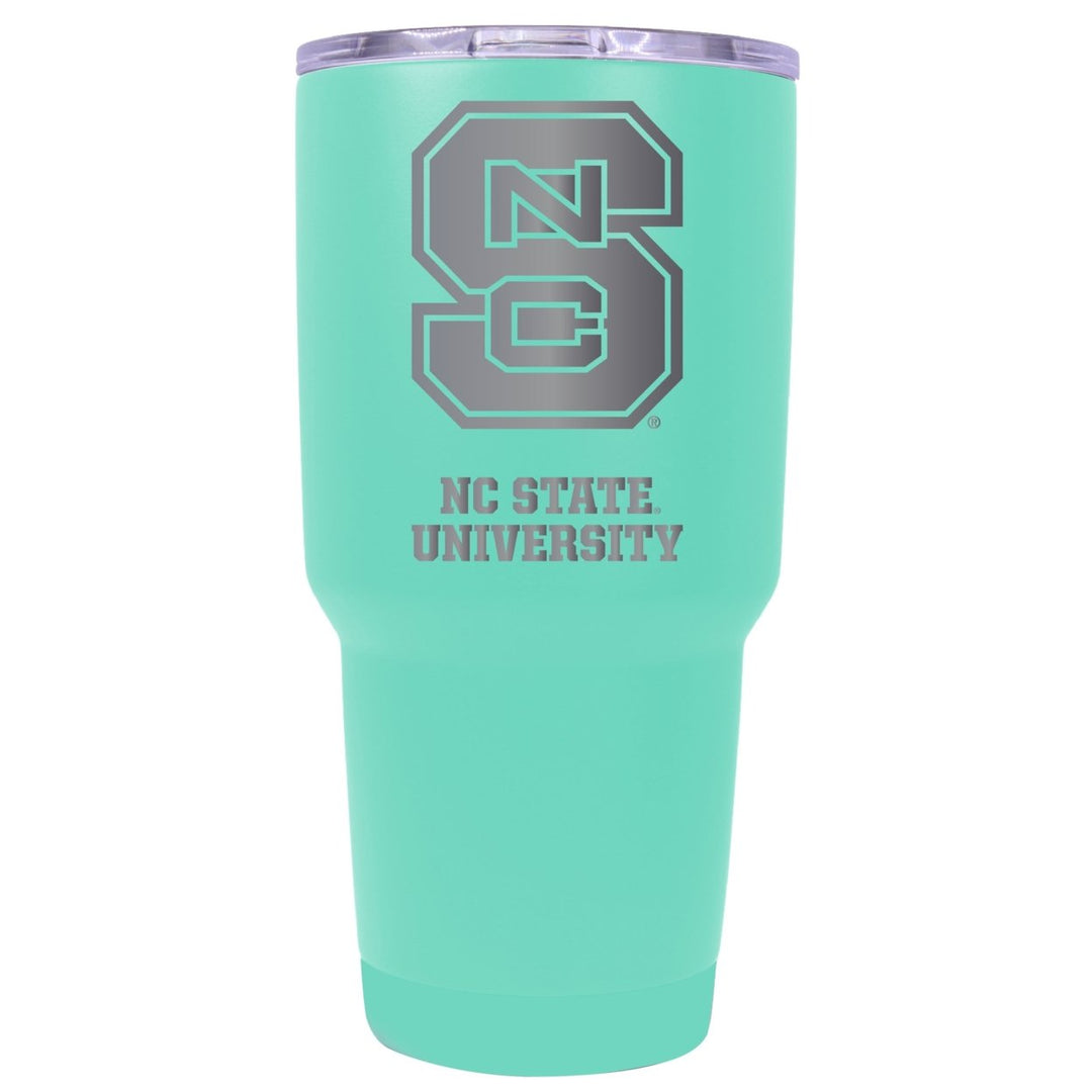 NC State Wolfpack Premium Laser Engraved Tumbler - 24oz Stainless Steel Insulated Mug Choose Your Color. Image 3