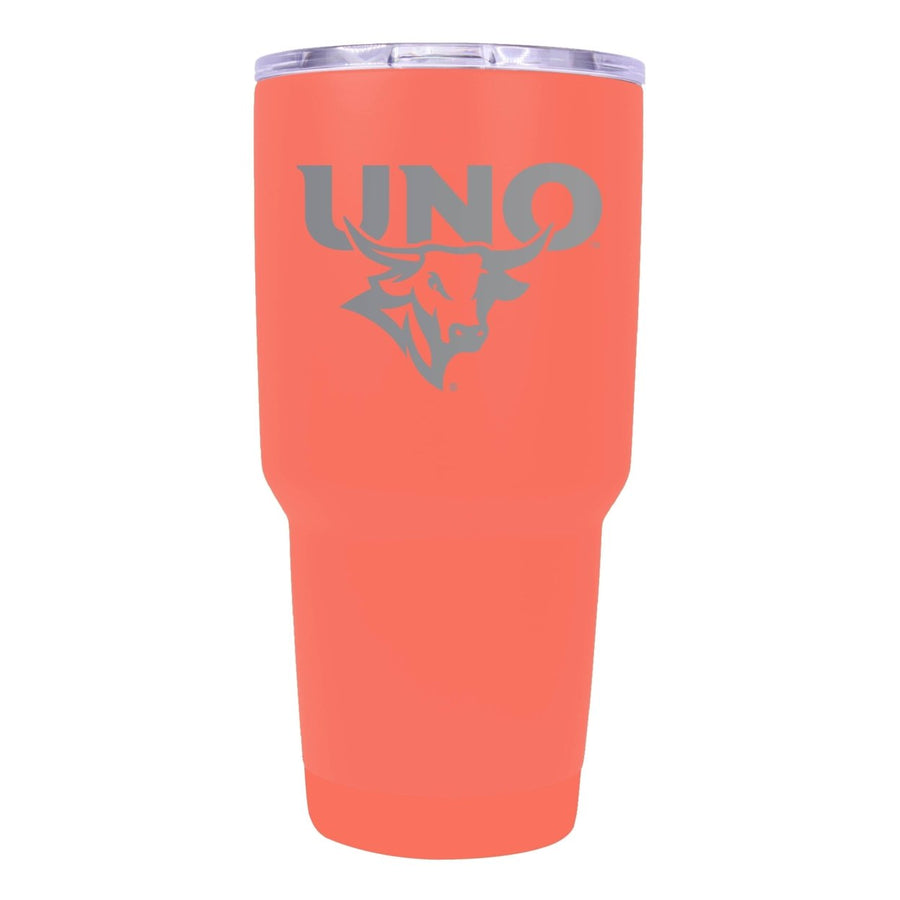 Nebraska at Omaha 24 oz Laser Engraved Stainless Steel Insulated Tumbler - Choose Your Color. Image 1