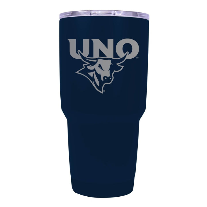 Nebraska at Omaha 24 oz Laser Engraved Stainless Steel Insulated Tumbler - Choose Your Color. Image 2