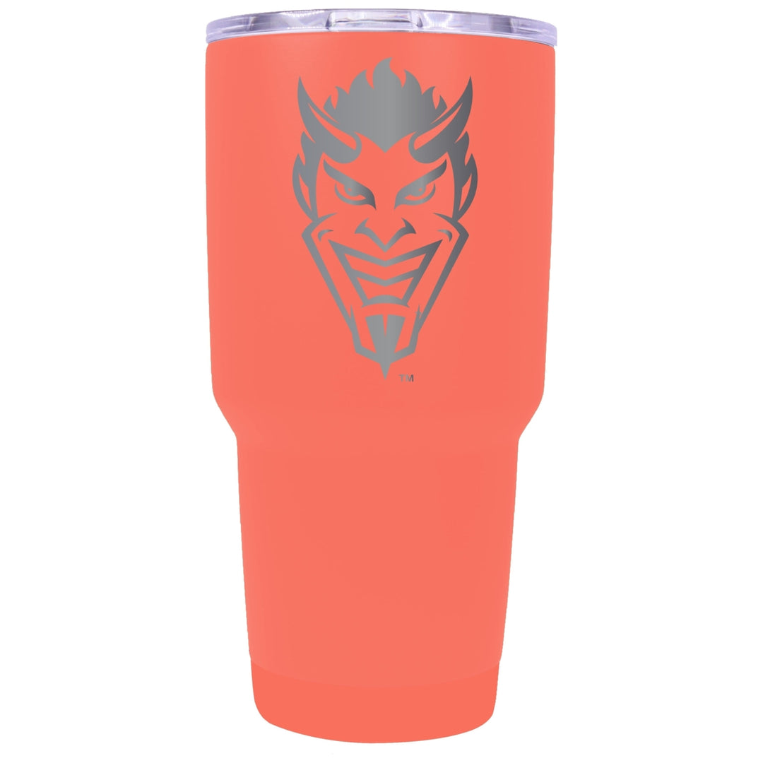 Northwestern State Demons 24 oz Laser Engraved Stainless Steel Insulated Tumbler - Choose Your Color. Image 1