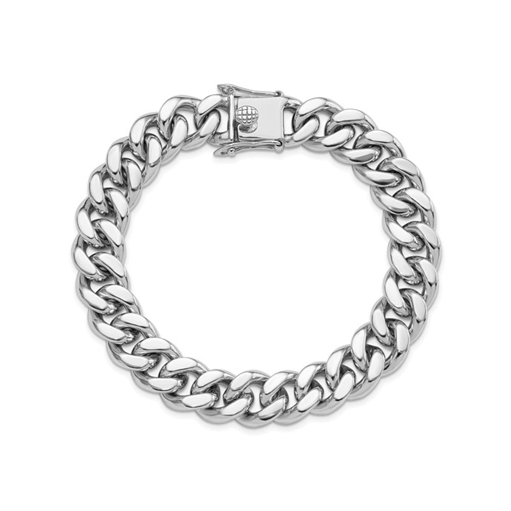 Mens Sterling Silver Curb Chain Bracelet 8.5 Inches Image 4