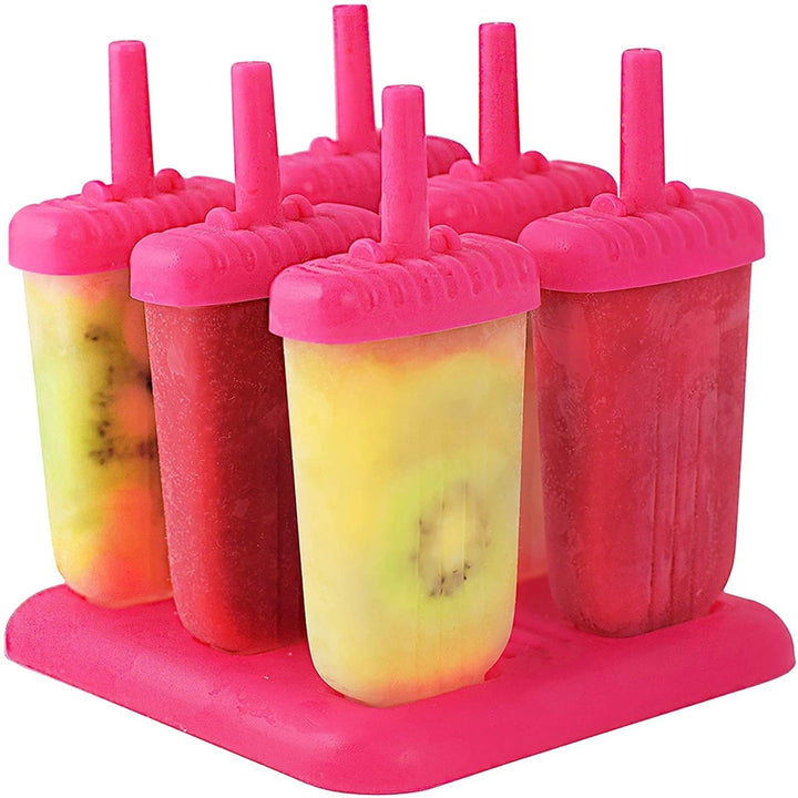 6Pcs Popsicle Molds Reusable Ice Cream DIY Ice Pop Maker Ice Bar Maker Plastic Popsicle Mold For Homemade Iced Snacks Image 1