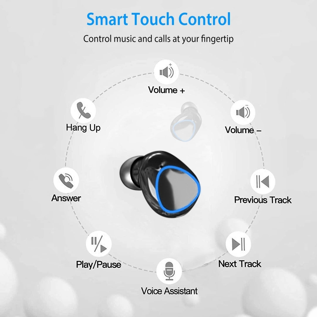 5.1 TWS Wireless Earbuds Touch Control Headphone in-Ear Earphone Headset with Charging Case IPX7 Waterproof Power Bank Image 9