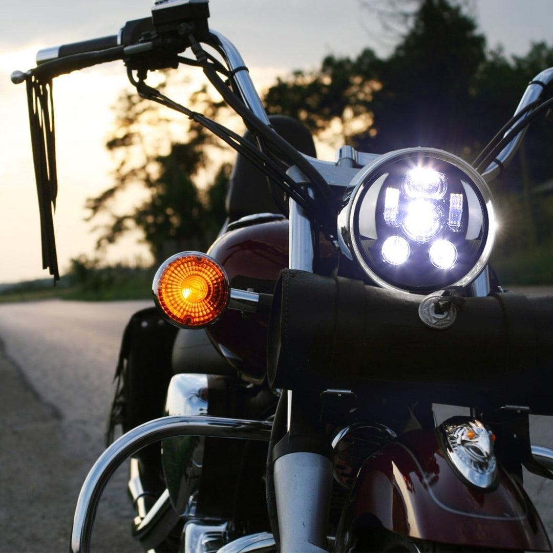 5.75In LED Headlight Motorcycle Projector Headlamp Fit for Harley Dyna Sportster Iron 883 Street Rod Street Bob Softail Image 8