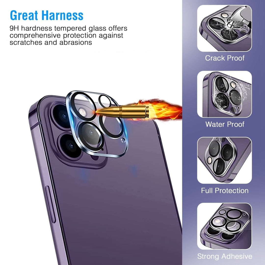 2Packs Ultra HD Camera Lens Protectors 9H Hardness Tempered Glass Camera Lens Protectors Image 12
