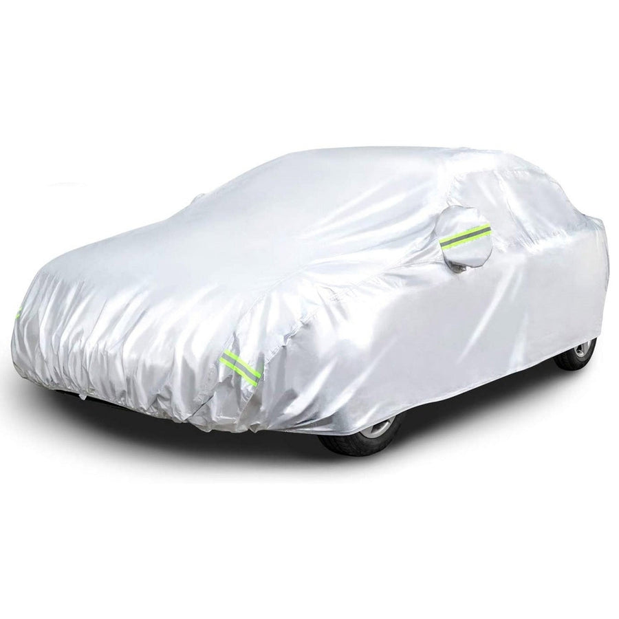 193x71x59in PEVA Full Car Cover Dustproof UV Protection Automotive Cover Outdoor Universal Car Cover Reflective Strips Image 1