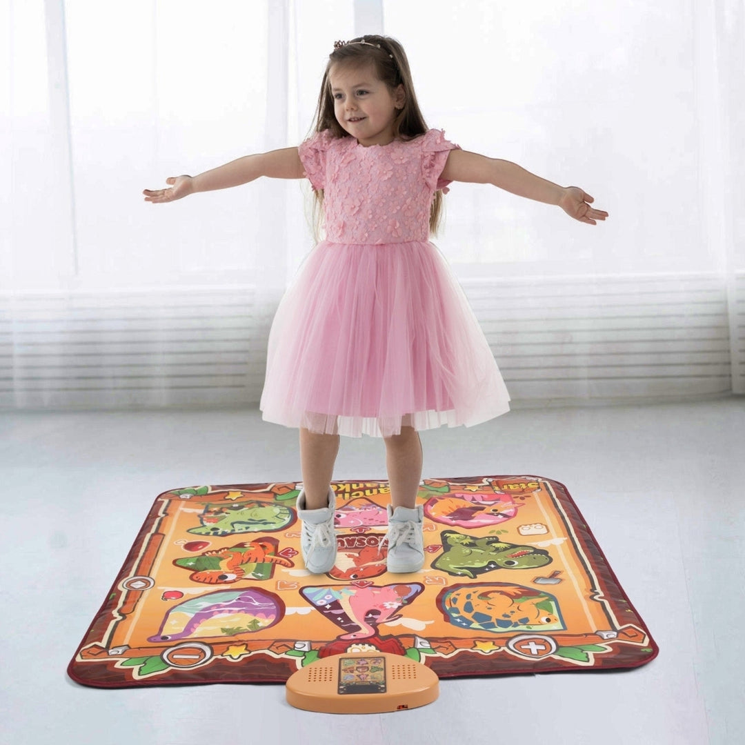 Dinosaur Dance Mat for Kids Aged 3-6 Electronic Music Dance Pad with 7 Gaming Modes Built-in Music Adjustable Volume Image 8