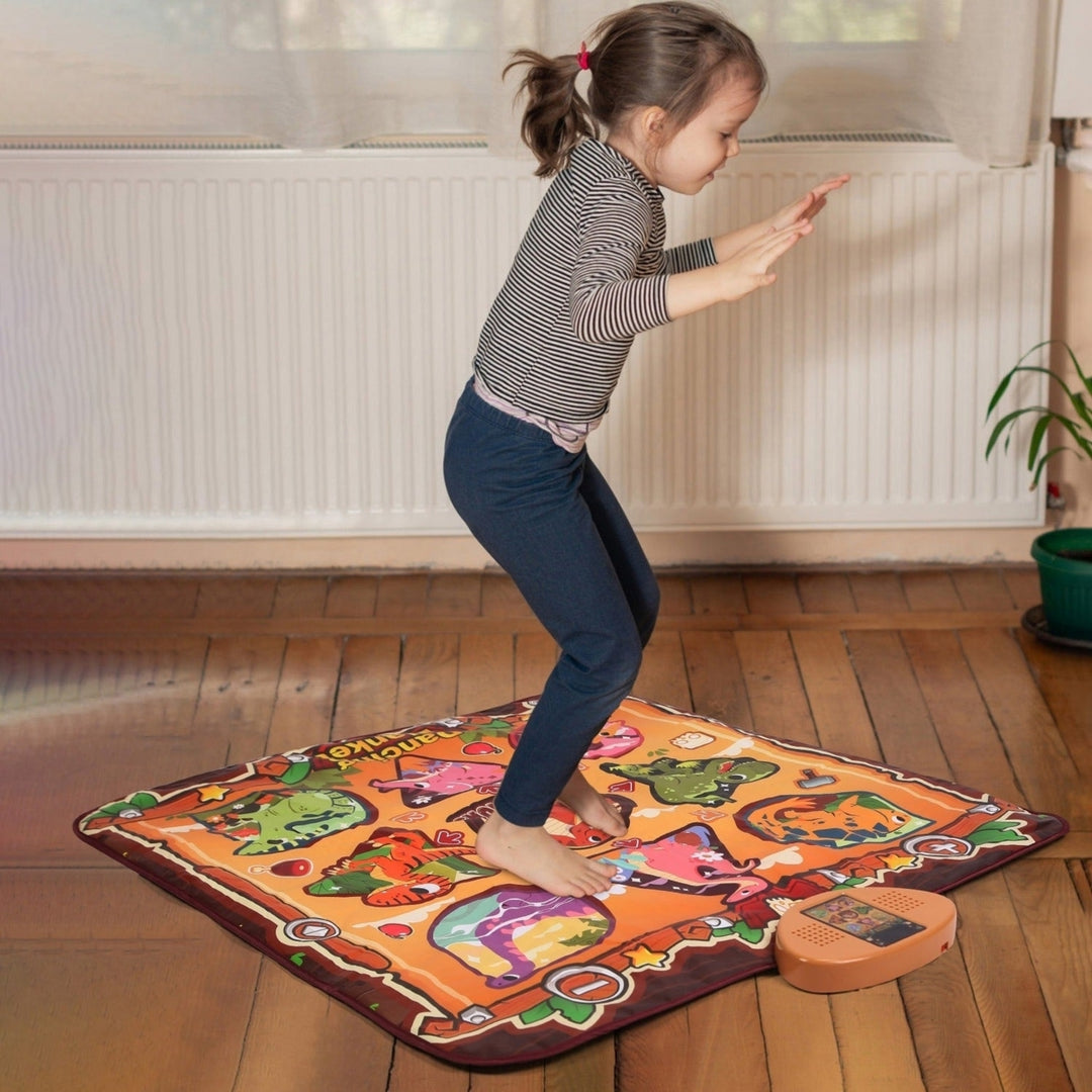 Dinosaur Dance Mat for Kids Aged 3-6 Electronic Music Dance Pad with 7 Gaming Modes Built-in Music Adjustable Volume Image 9