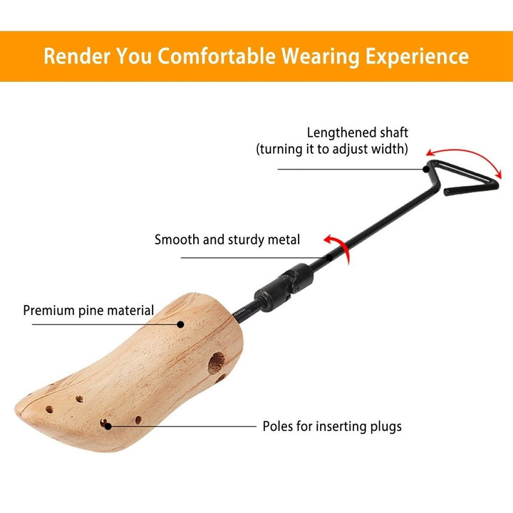 1 Pair Boot Stretcher Adjustable Width Shoe Shaper Wooden Boot Widener Expander for Men Image 6