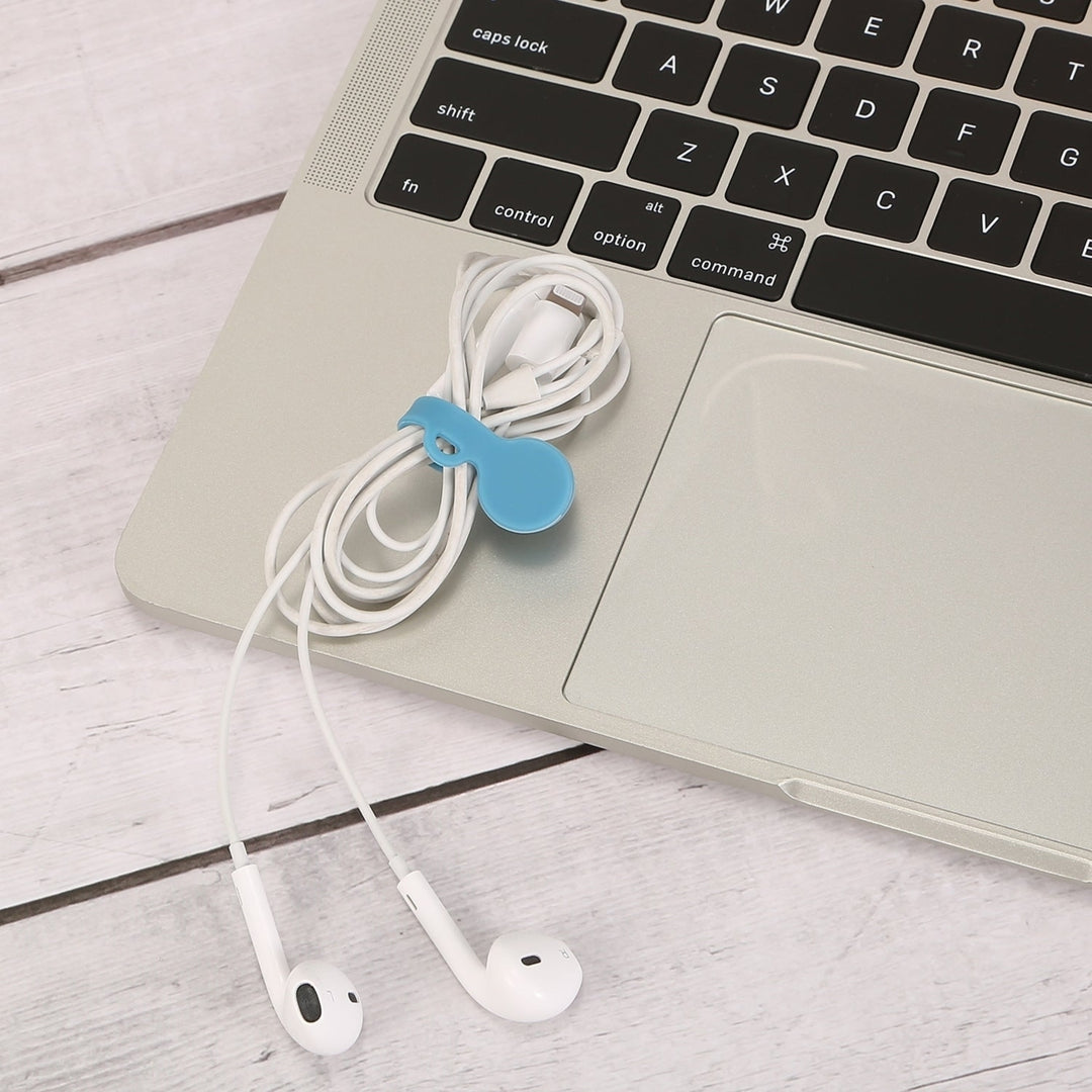 4Packs Magnetic Cable Clips Magnet Earphone Wrap Cord Organizer Holder Soft Silicond for Headphones USB Cable Bookmark Image 12