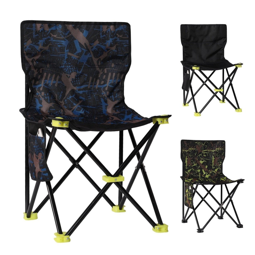 Camping Chair Heavy Duty 600D Portable Folding Chair Outdoor Fishing Hiking US Image 1