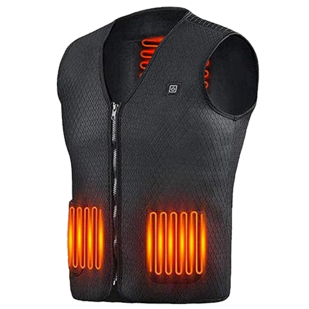 Heat Jacket Vest 3 Heating Gear Adjustable USB Heated Vest Warm Heat Coat Vest Image 1