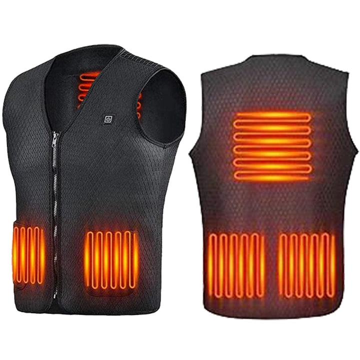 Heat Jacket Vest 3 Heating Gear Adjustable USB Heated Vest Warm Heat Coat Vest Image 4