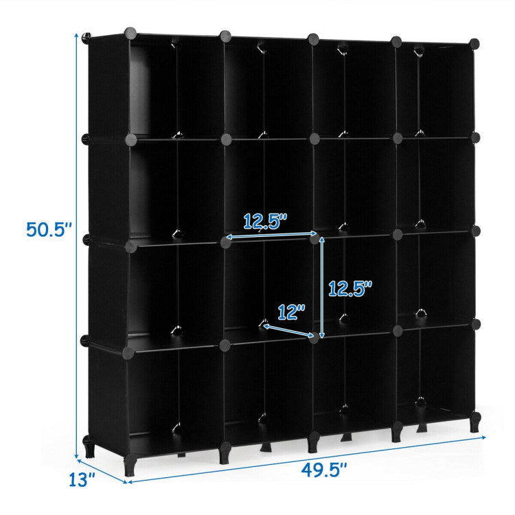 16 Cubes Plastic Storage Organizer with Rustproof Steel Frame Image 7