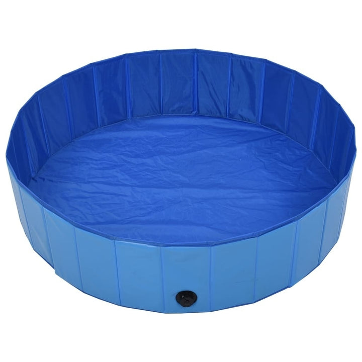 Foldable Dog Swimming Pool Blue 47.2"x11.8" PVC Image 4