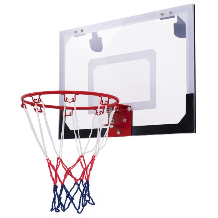 Over-The-Door Mini Basketball Hoop Includes Basketball and 2 Nets Image 2