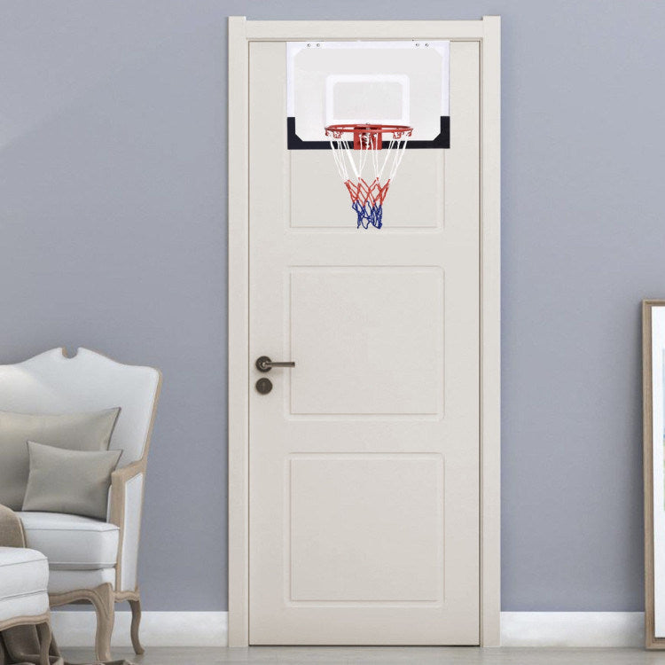 Over-The-Door Mini Basketball Hoop Includes Basketball and 2 Nets Image 8