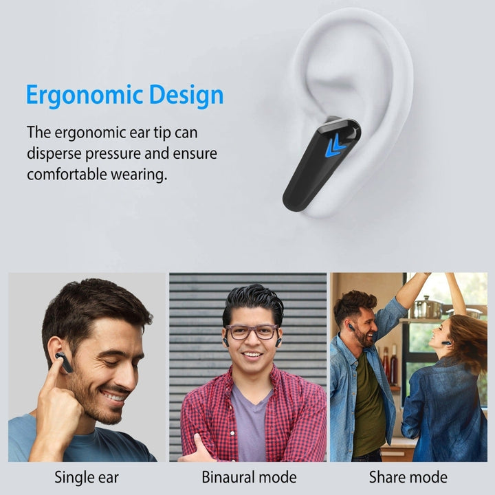 Wireless TWS 5.0 Earbuds Headphone in Ear Earphone Headset with Charging Case Waterproof Low Latency Game Mode Image 4