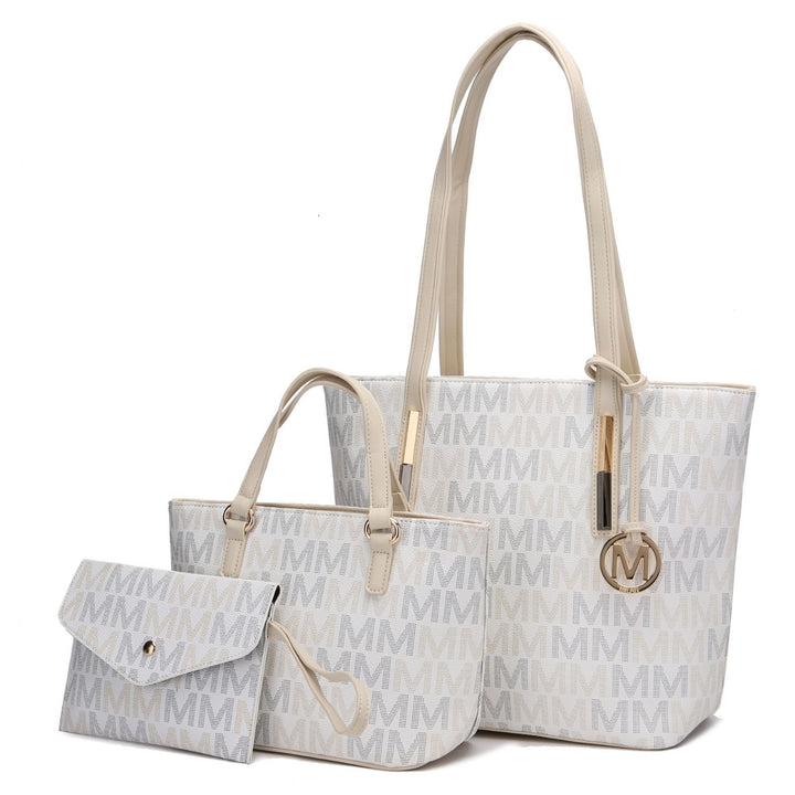 MKF Collection 3PC Aylet M Tote with Mini Handbag and Wristlet Pouch by Mia K. Image 8