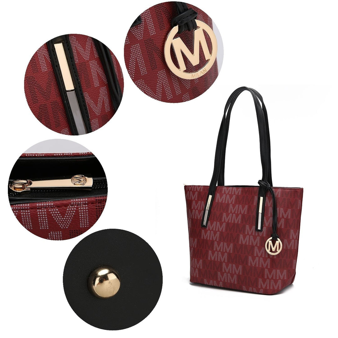 MKF Collection 3PC Aylet M Tote with Mini Handbag and Wristlet Pouch by Mia K. Image 9