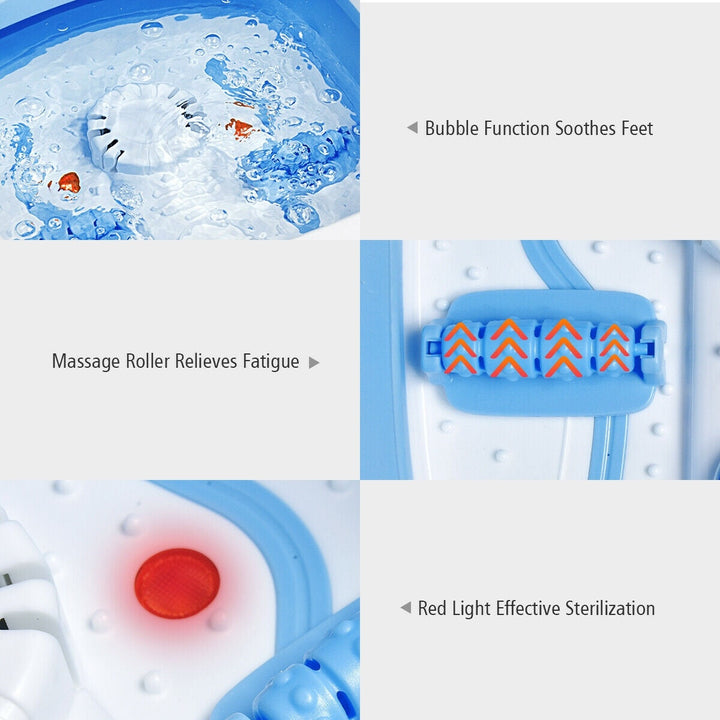 Foot Spa Bath Motorized Massager with Heat Red Light Image 7