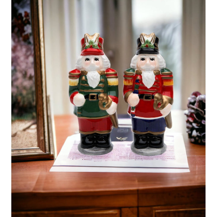 Ceramic Nutcracker Salt and Pepper Shakers Christmas Image 2