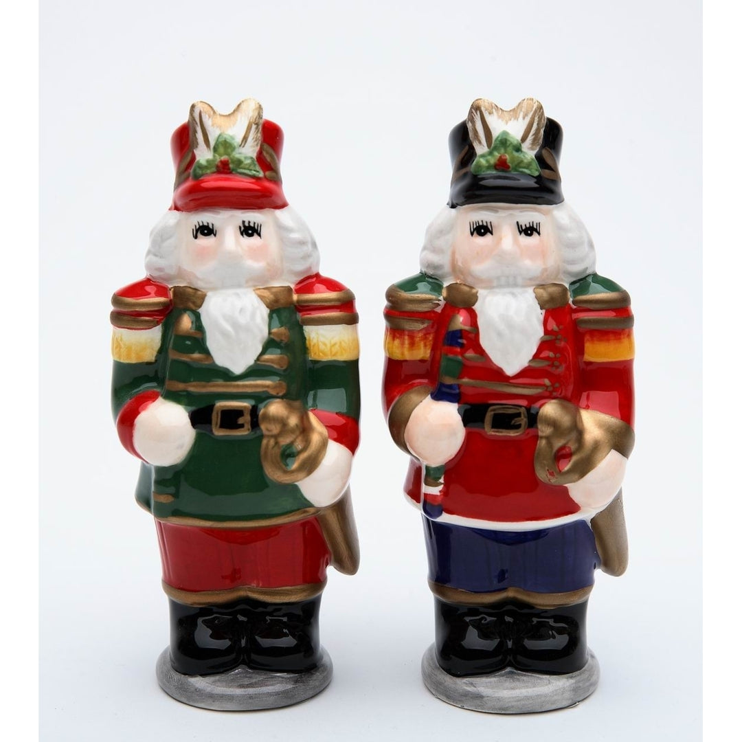 Ceramic Nutcracker Salt and Pepper Shakers Christmas Image 3