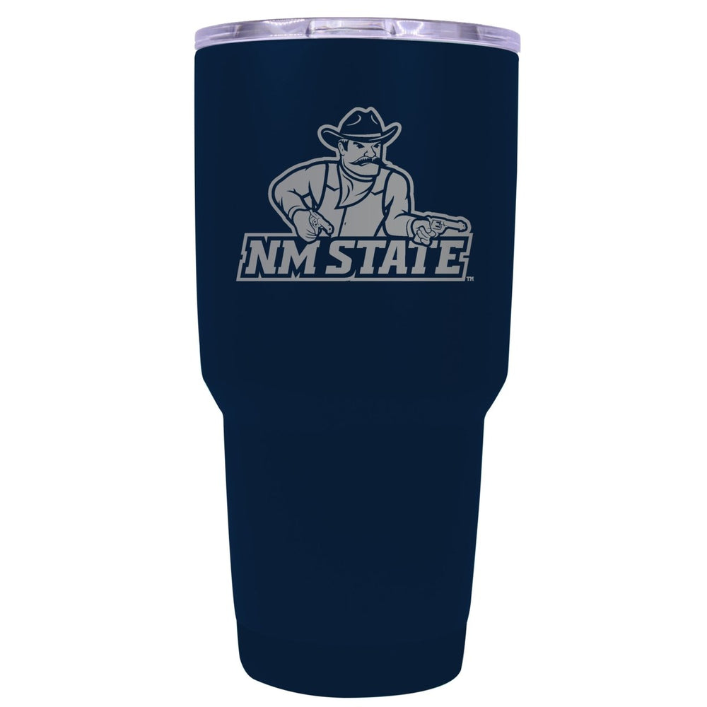 Mexico State University Pistol Pete 24 oz Laser Engraved Stainless Steel Insulated Tumbler - Choose Your Color. Image 2