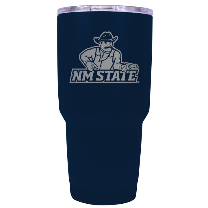 Mexico State University Pistol Pete 24 oz Laser Engraved Stainless Steel Insulated Tumbler - Choose Your Color. Image 1