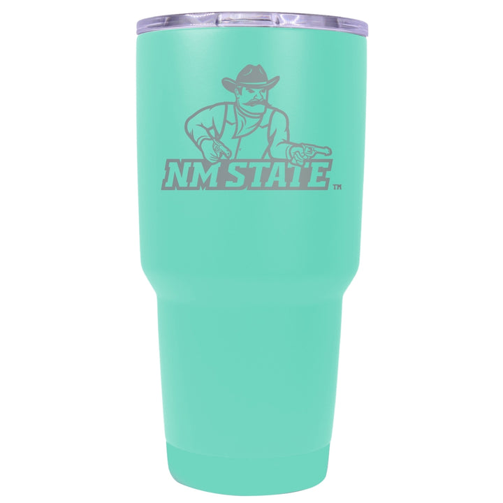 Mexico State University Pistol Pete 24 oz Laser Engraved Stainless Steel Insulated Tumbler - Choose Your Color. Image 3
