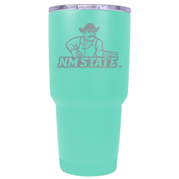 Mexico State University Pistol Pete 24 oz Laser Engraved Stainless Steel Insulated Tumbler - Choose Your Color. Image 1