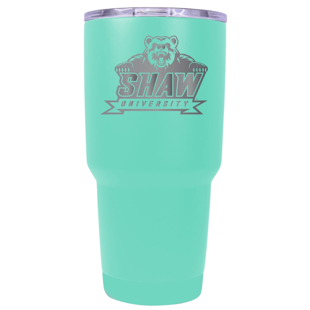 Shaw University Bears 24 oz Laser Engraved Stainless Steel Insulated Tumbler - Choose Your Color. Image 4