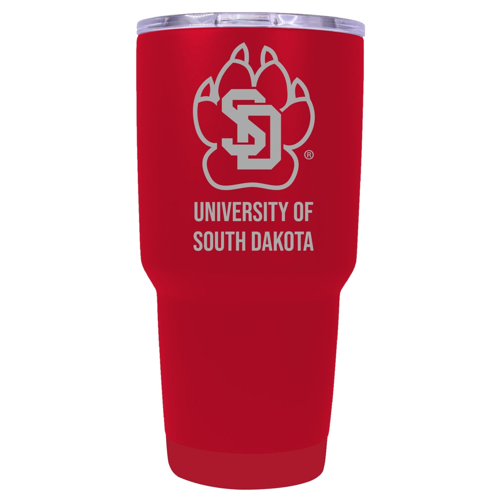 South Dakota Coyotes 24 oz Laser Engraved Stainless Steel Insulated Tumbler - Choose Your Color. Image 2