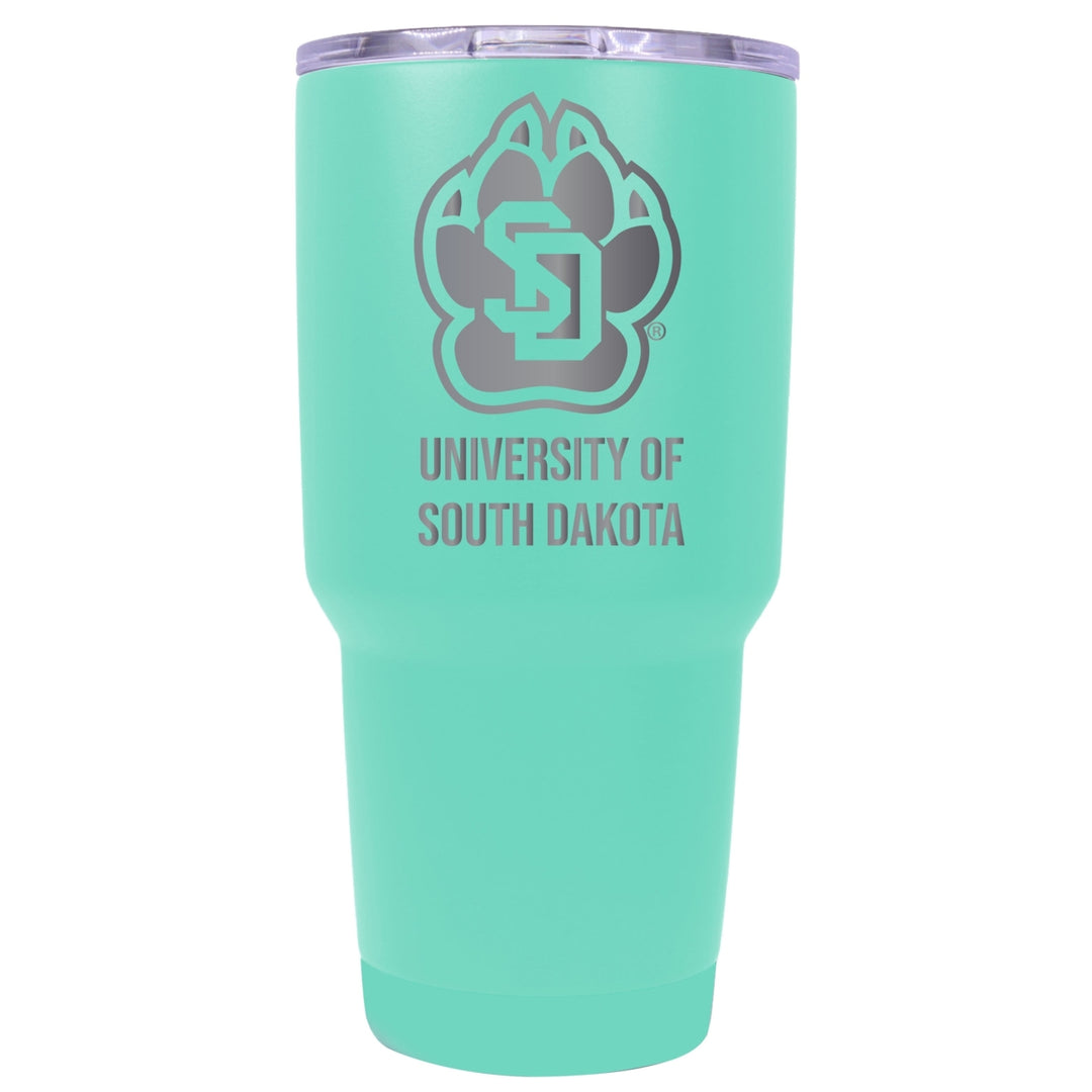 South Dakota Coyotes 24 oz Laser Engraved Stainless Steel Insulated Tumbler - Choose Your Color. Image 3