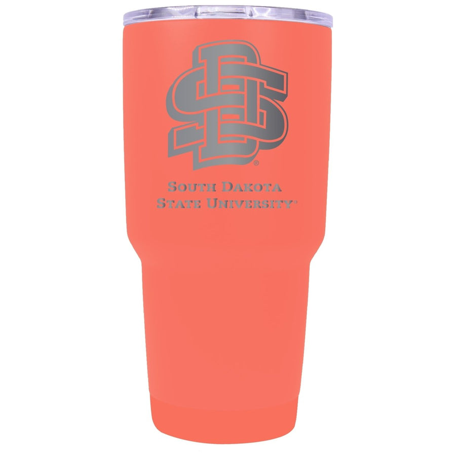 South Dakota State Jackrabbits 24 oz Laser Engraved Stainless Steel Insulated Tumbler - Choose Your Color. Image 1