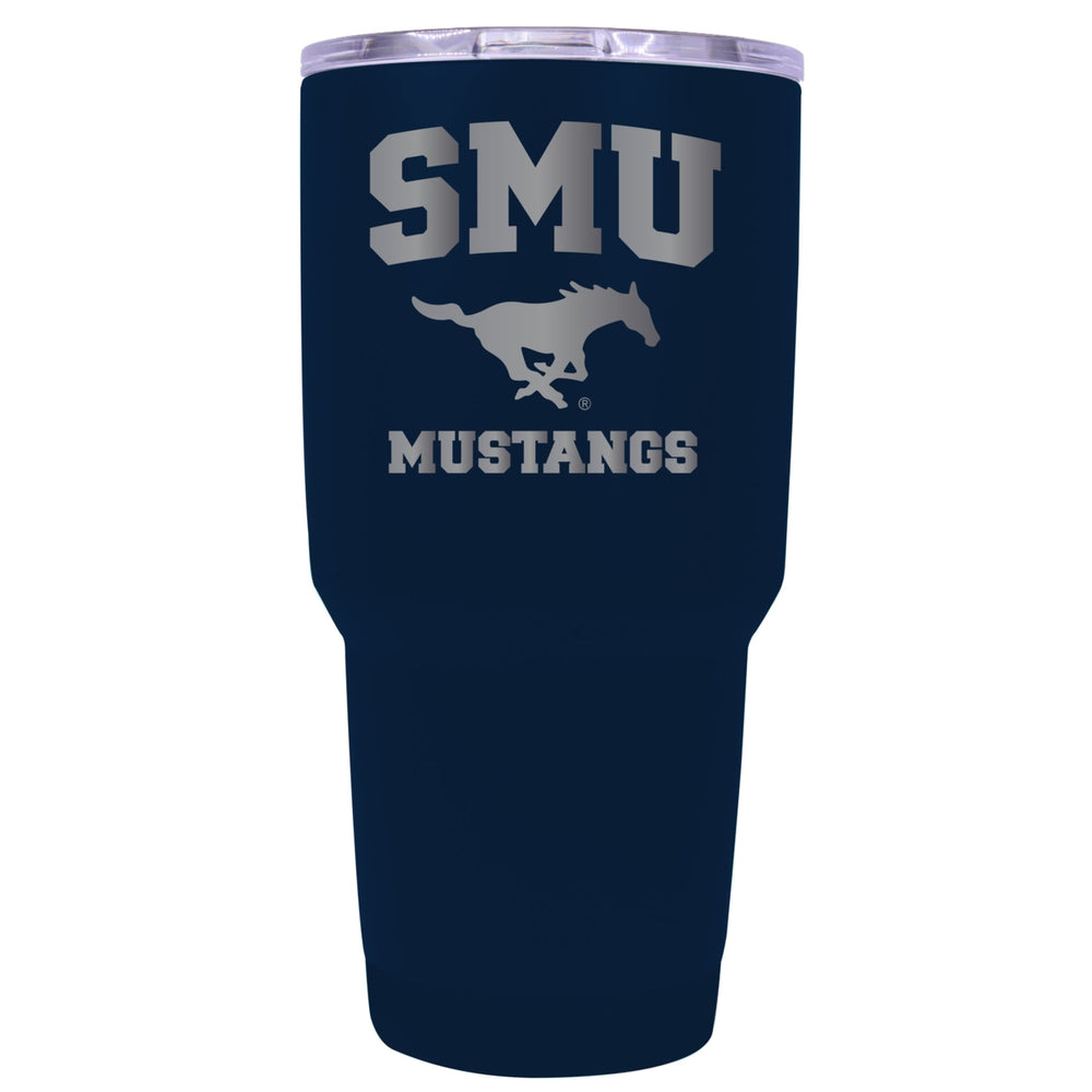 Southern Methodist University 24 oz Laser Engraved Stainless Steel Insulated Tumbler - Choose Your Color. Image 2