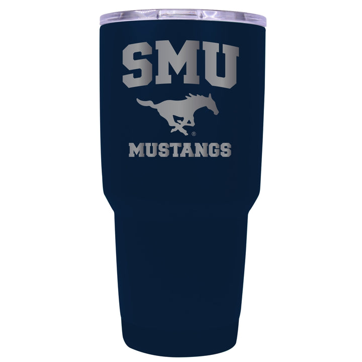 Southern Methodist University 24 oz Laser Engraved Stainless Steel Insulated Tumbler - Choose Your Color. Image 1