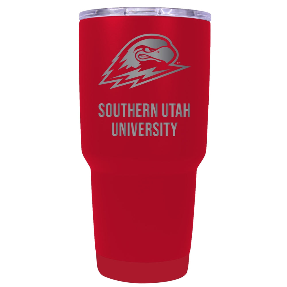 Southern Utah University 24 oz Laser Engraved Stainless Steel Insulated Tumbler - Choose Your Color. Image 2