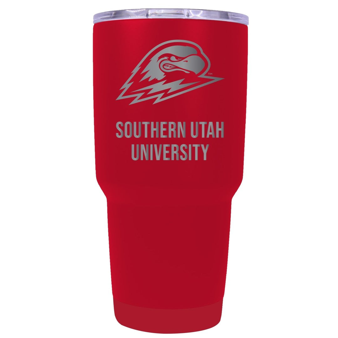 Southern Utah University 24 oz Laser Engraved Stainless Steel Insulated Tumbler - Choose Your Color. Image 2